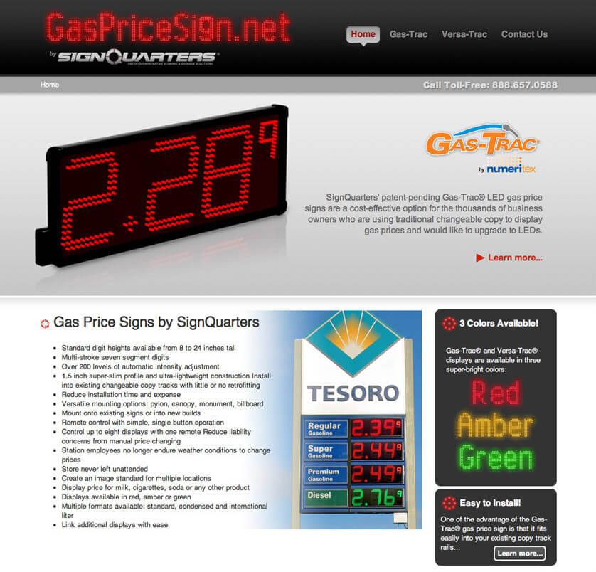 Gas-Trac website by EyeSite Creations