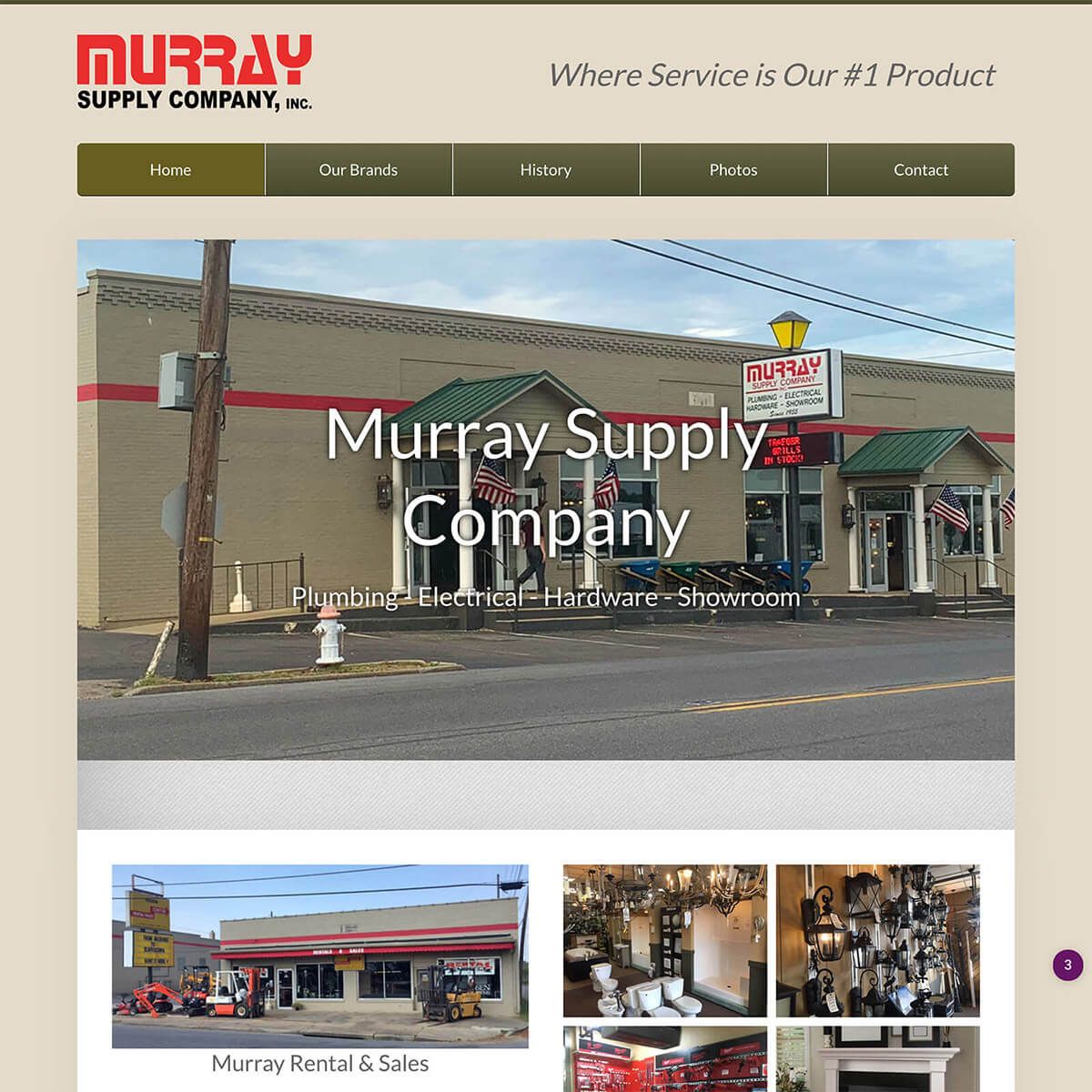 Murray Supply web design by EyeSite Creations