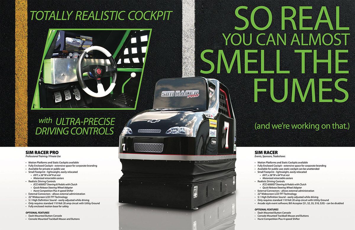 SimRacer brochure by EyeSite Creations