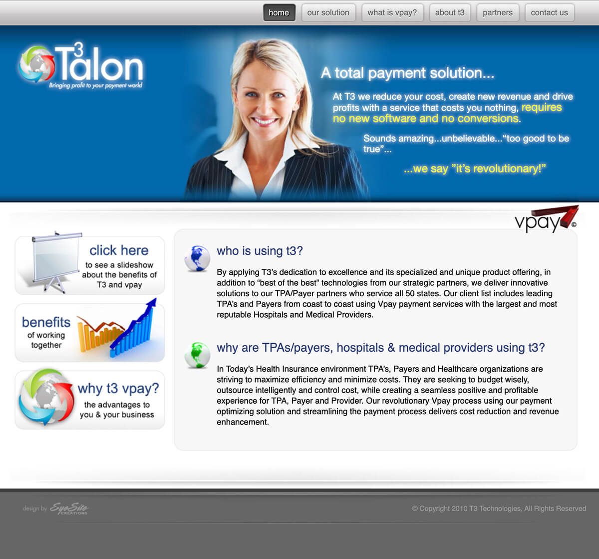 T3 Technologies website by EyeSite Creations