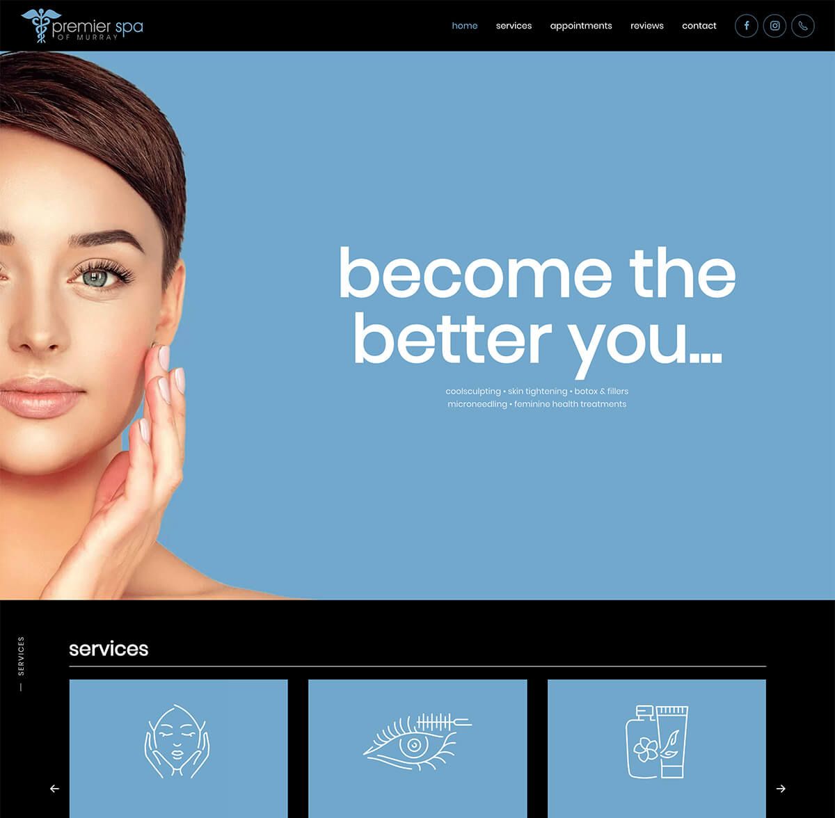 Premier Spa of Murray web design